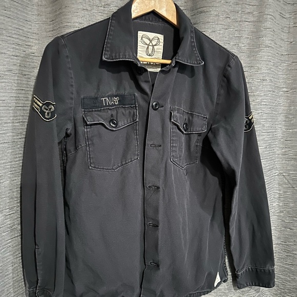 TNA Navy Blue Shirt Jacket - Picture 2 of 6